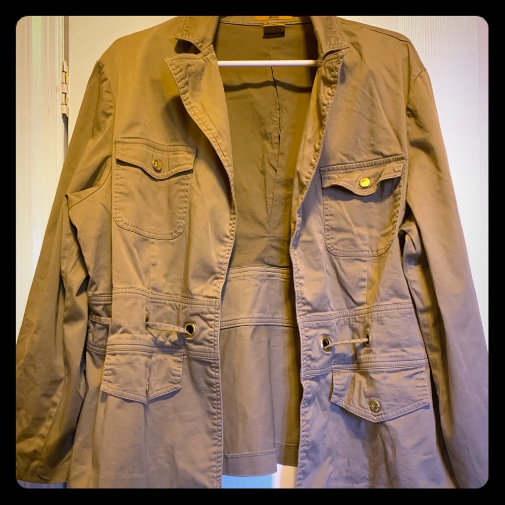 Causal Khaki Stretch Jacket